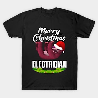 Merry Christmas  Electrician  Funny Gift Pajama Christmas T-Shirt